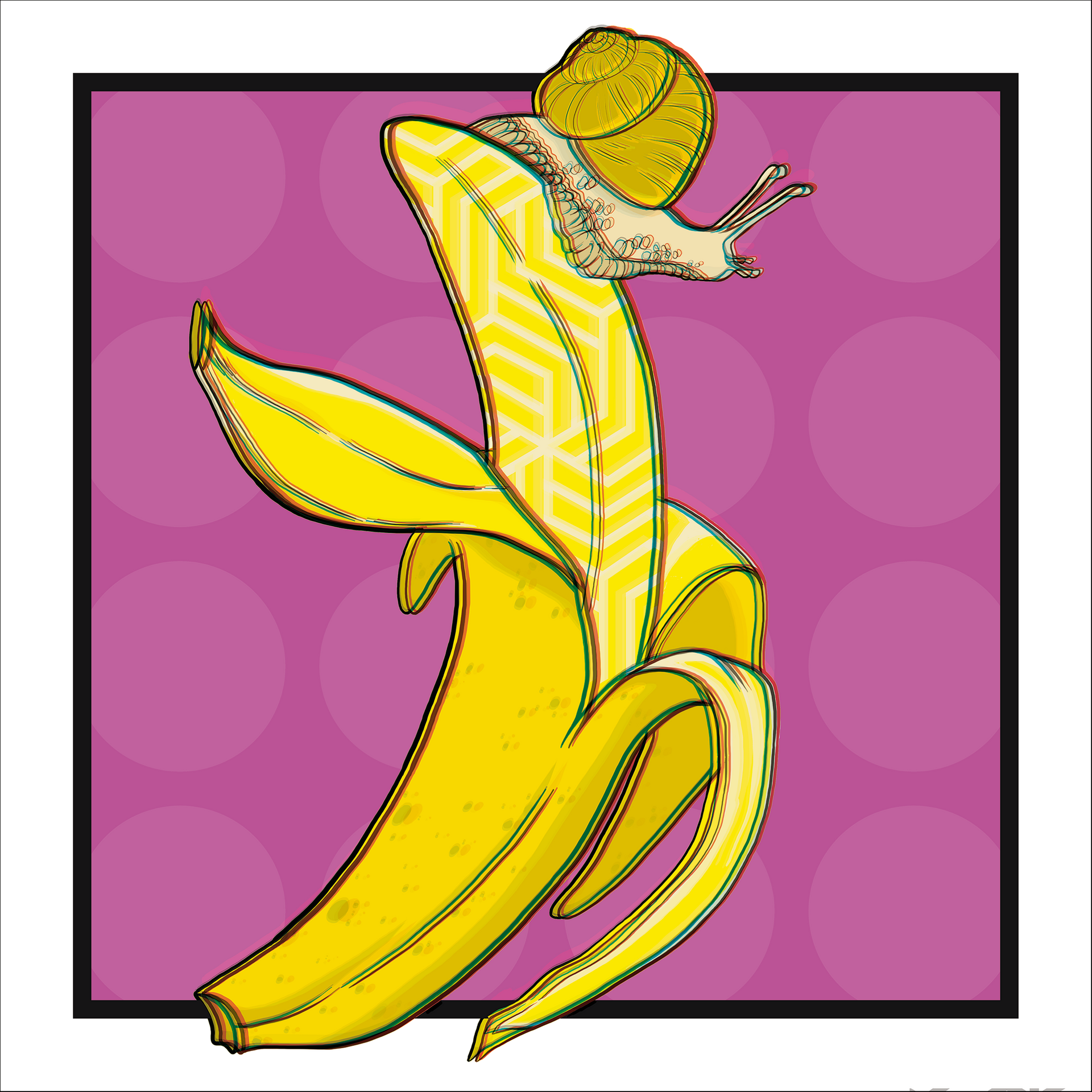 Deslizándose por la banana 3d - 2
